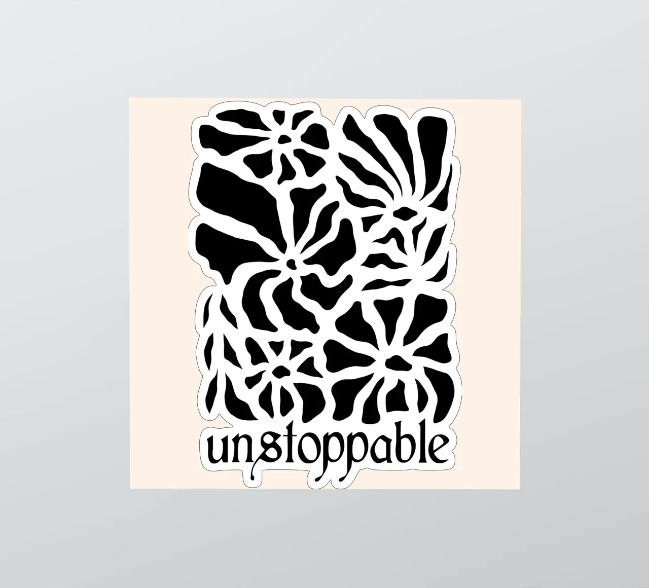 Unstoppable Black version adesivo da TijanaArtStudio88
