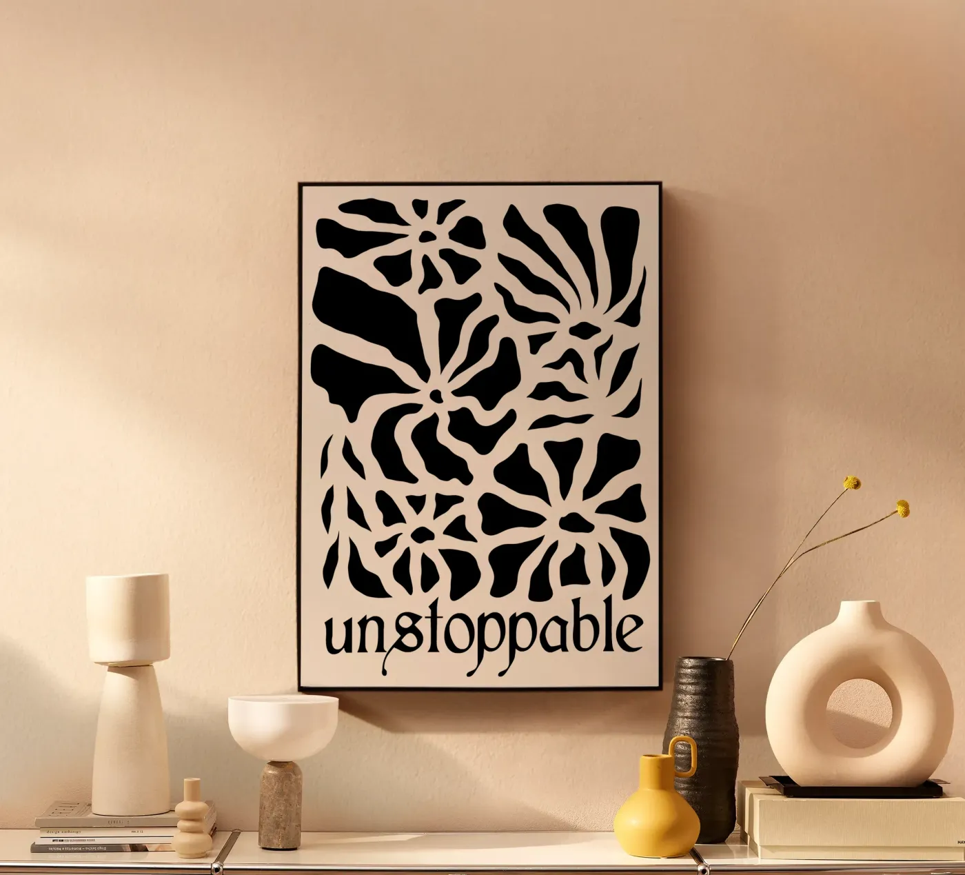 Unstoppable Black version alluminio dibond da TijanaArtStudio88