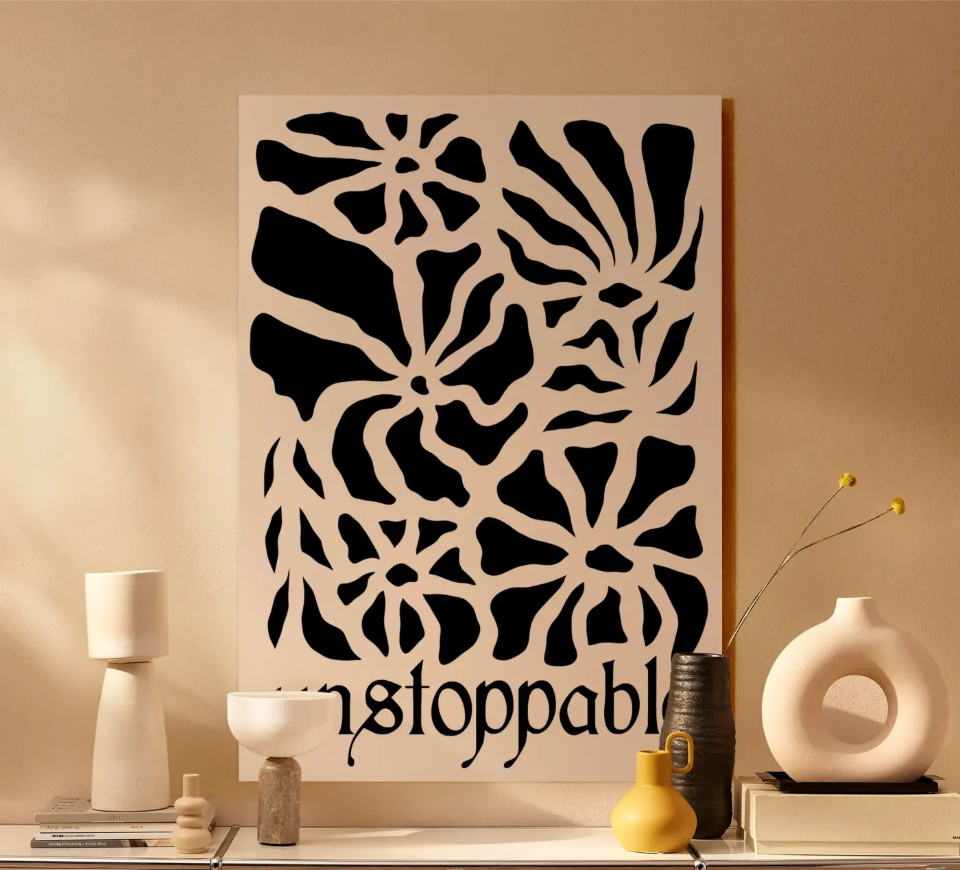 Unstoppable Black version alluminio dibond da TijanaArtStudio88