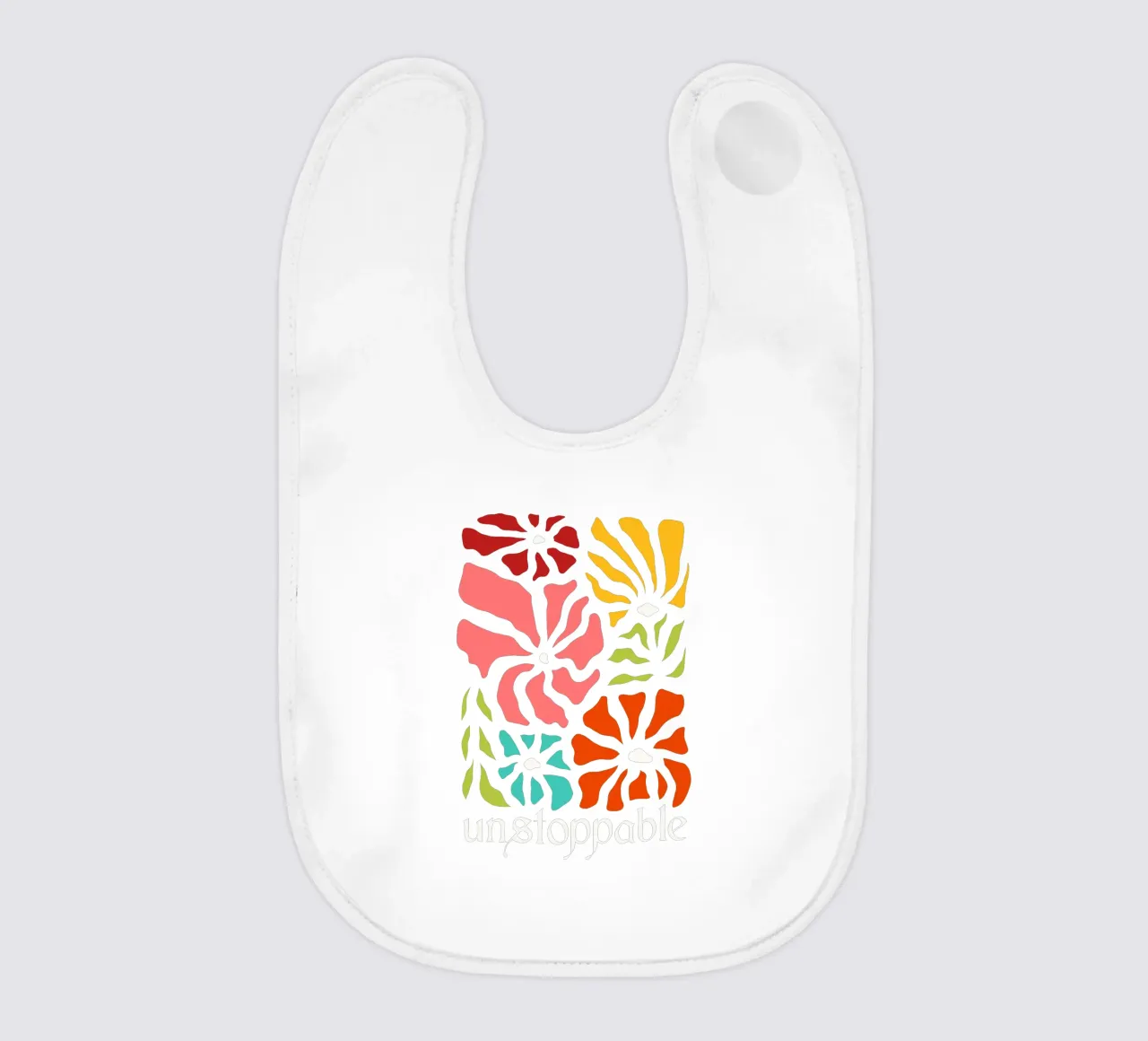 Unstoppable Summer vibes flowers bavaglino da TijanaArtStudio88