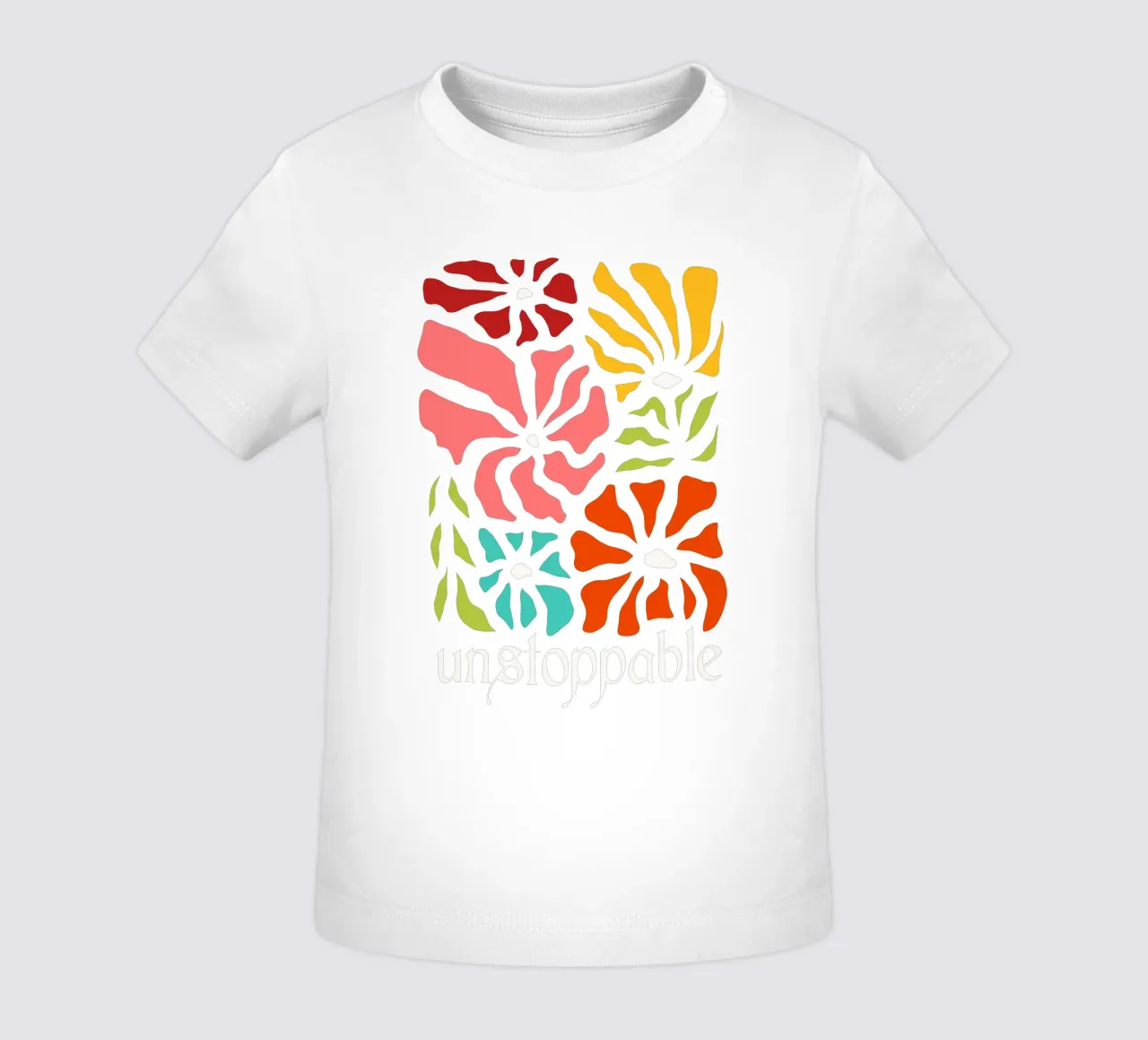 Unstoppable Summer vibes flowers maglietta neonato da TijanaArtStudio88