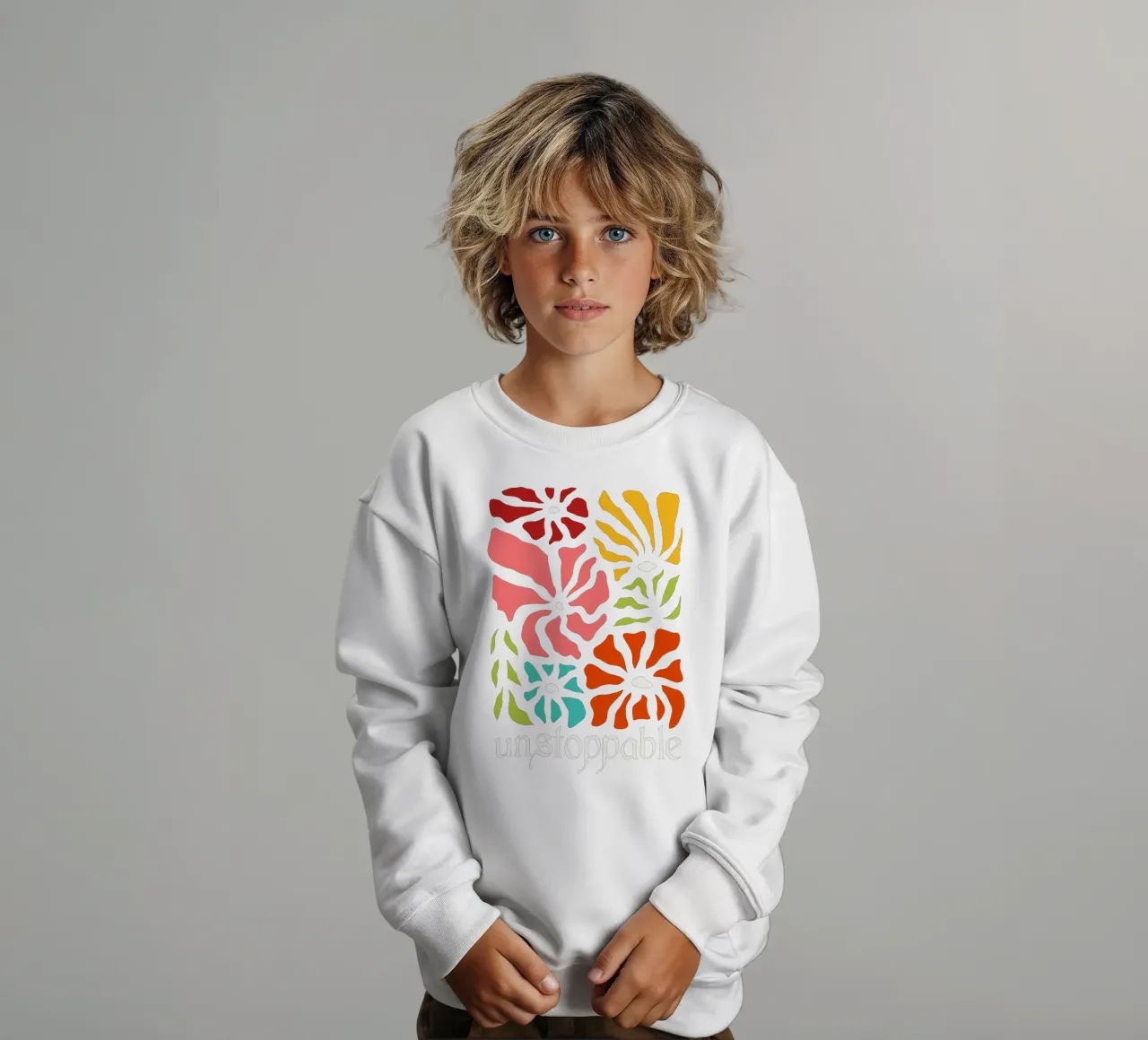 Unstoppable Summer vibes flowers felpa bambino da TijanaArtStudio88