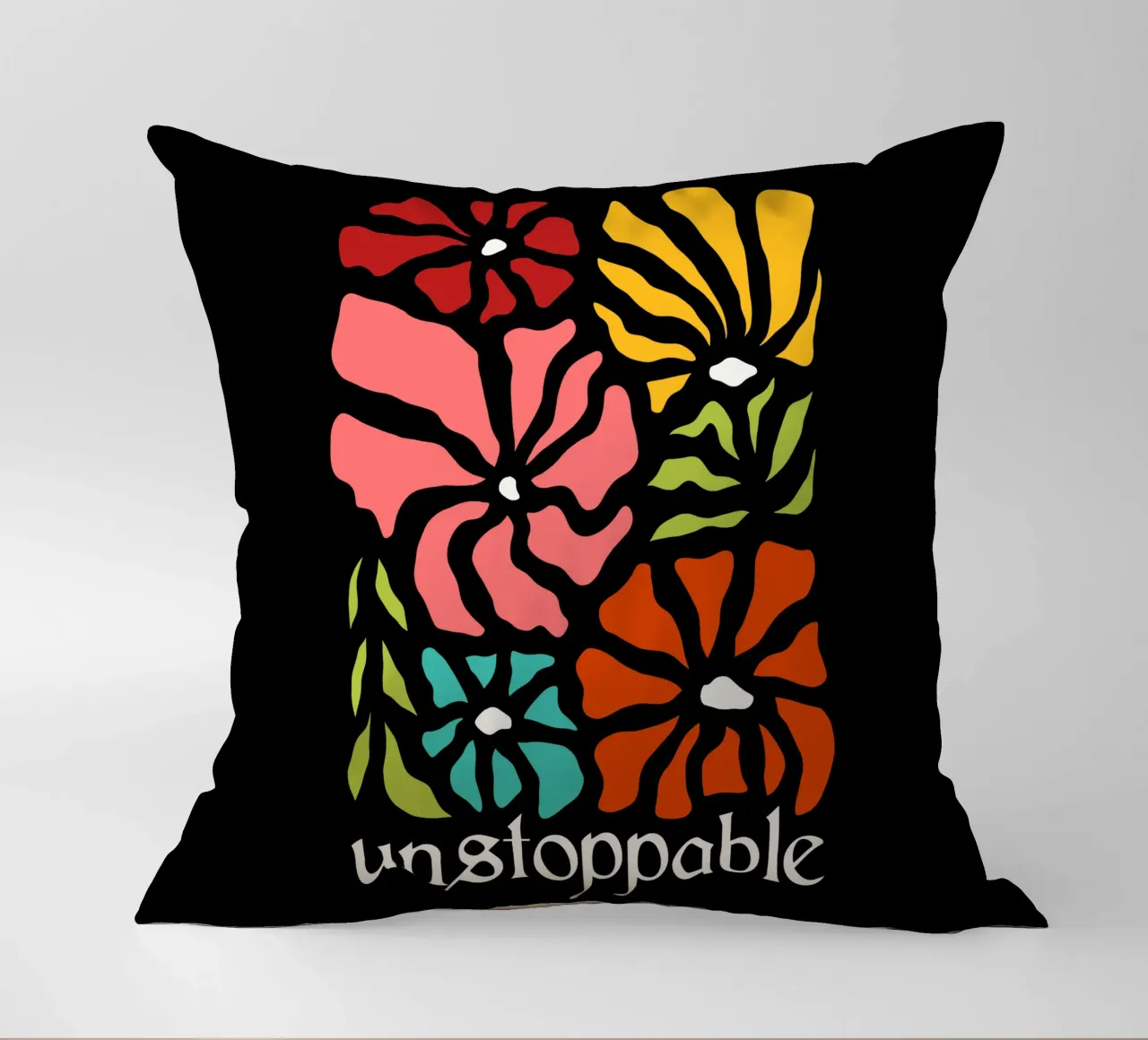 Unstoppable Summer vibes flowers cuscino da TijanaArtStudio88