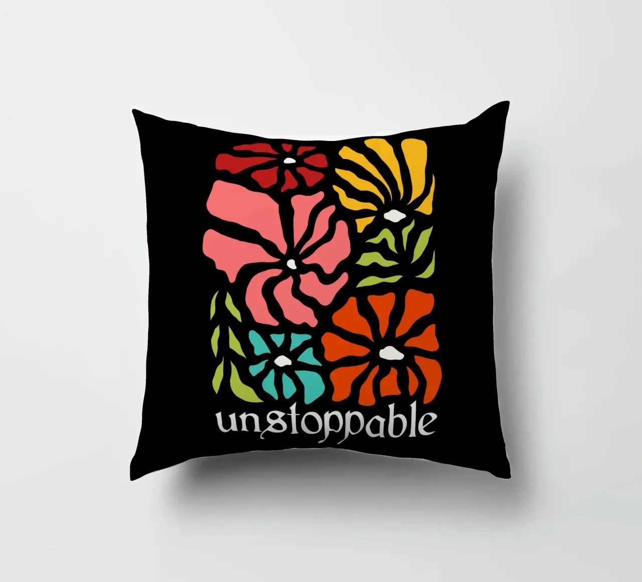 Unstoppable Summer vibes flowers cuscino da TijanaArtStudio88