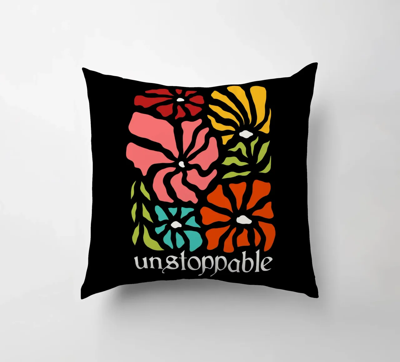 Unstoppable Summer vibes flowers cuscino da TijanaArtStudio88