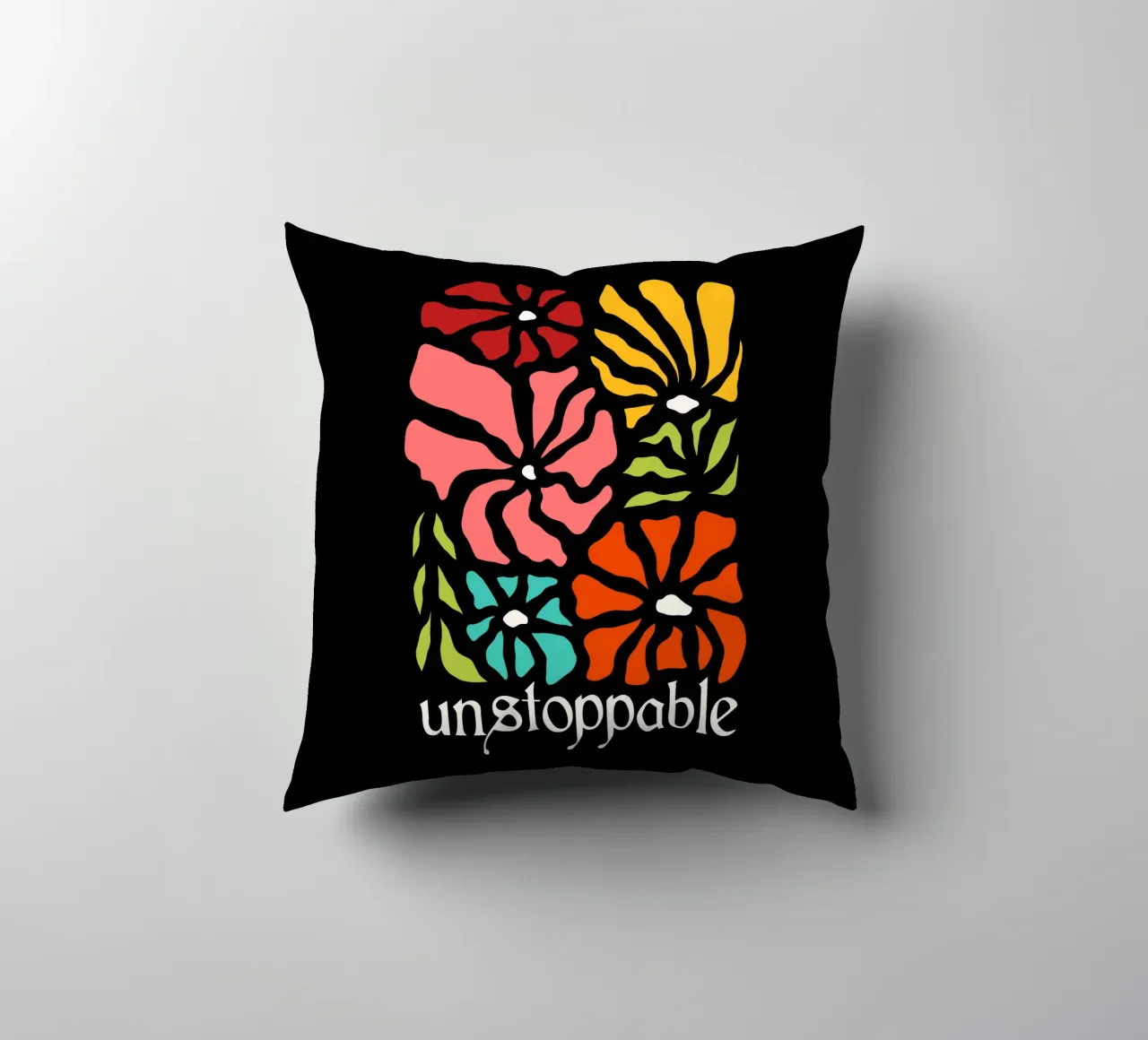 Unstoppable Summer vibes flowers cuscino da TijanaArtStudio88