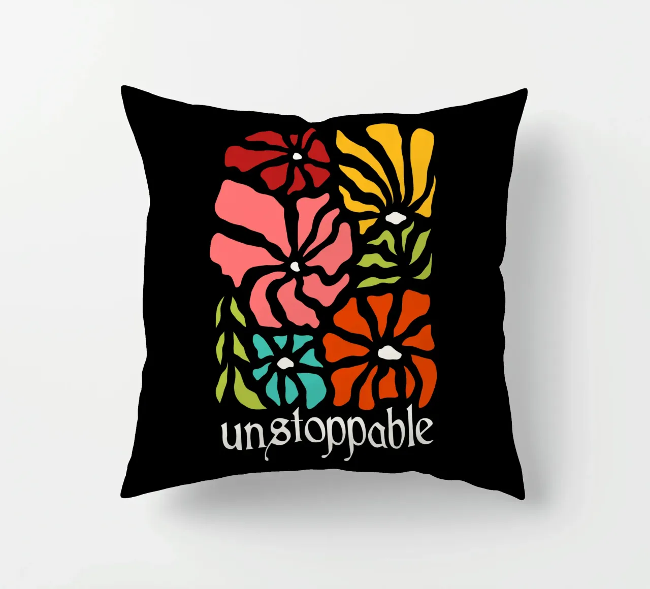 Unstoppable Summer vibes flowers cuscino da TijanaArtStudio88
