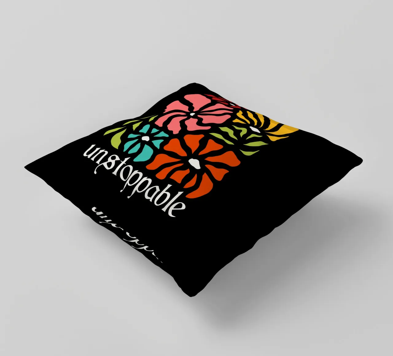 Unstoppable Summer vibes flowers cuscino da TijanaArtStudio88