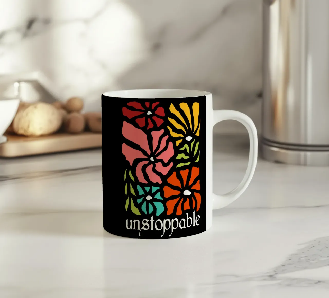 Unstoppable Summer vibes flowers tazza in ceramica da TijanaArtStudio88
