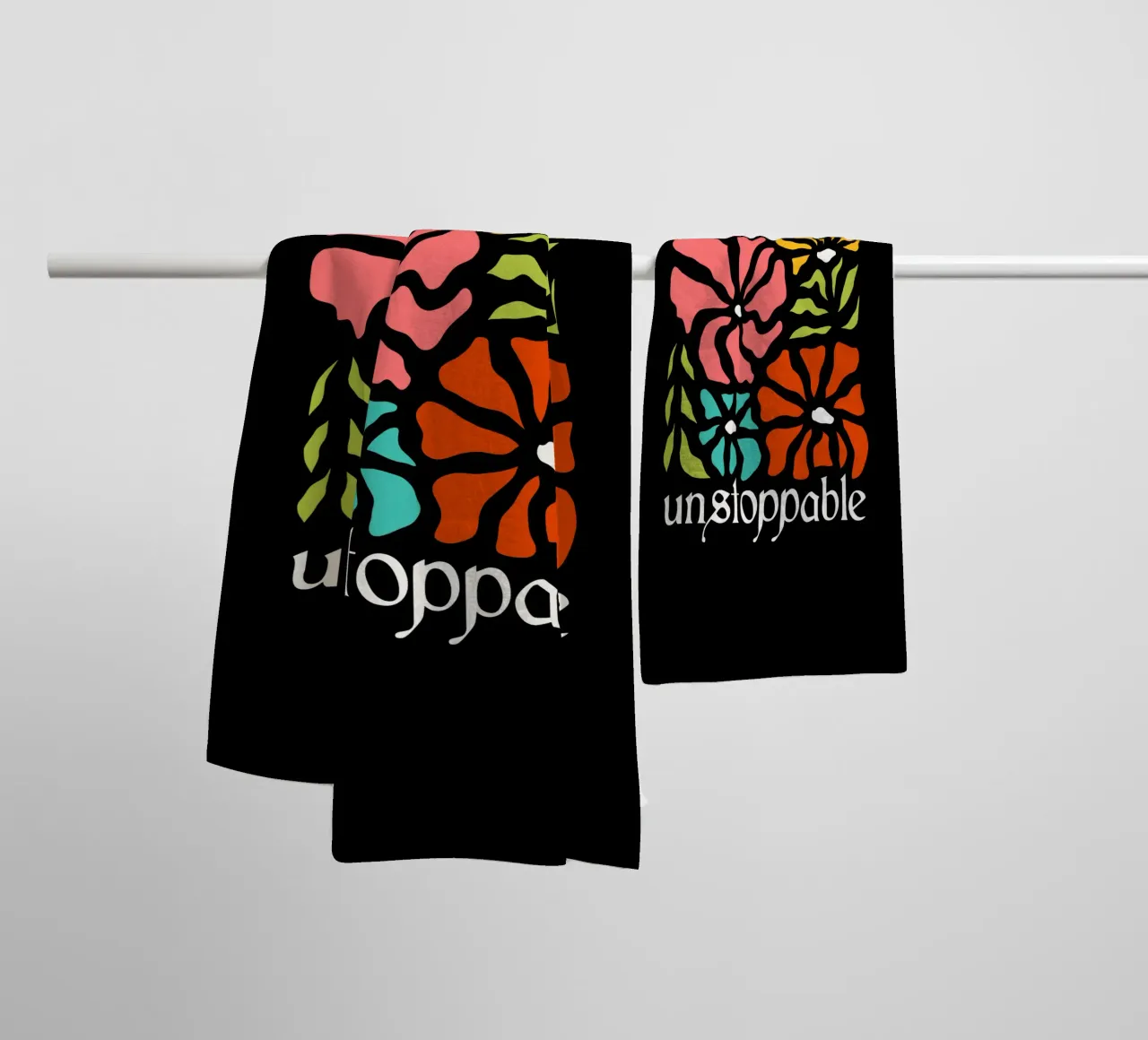 Unstoppable Summer vibes flowers asciugamano da bagno da TijanaArtStudio88