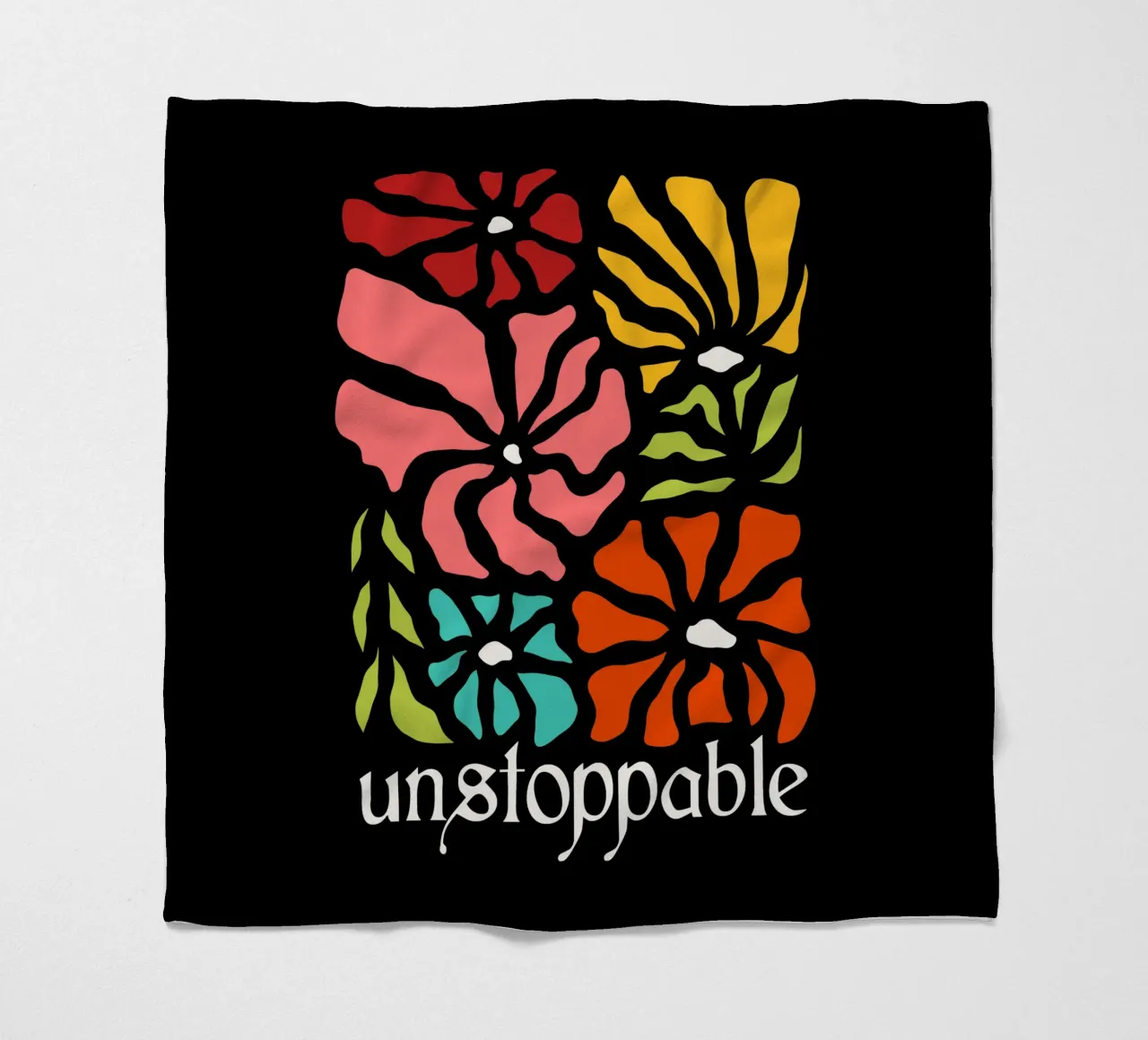 Unstoppable Summer vibes flowers coperta in pile da TijanaArtStudio88