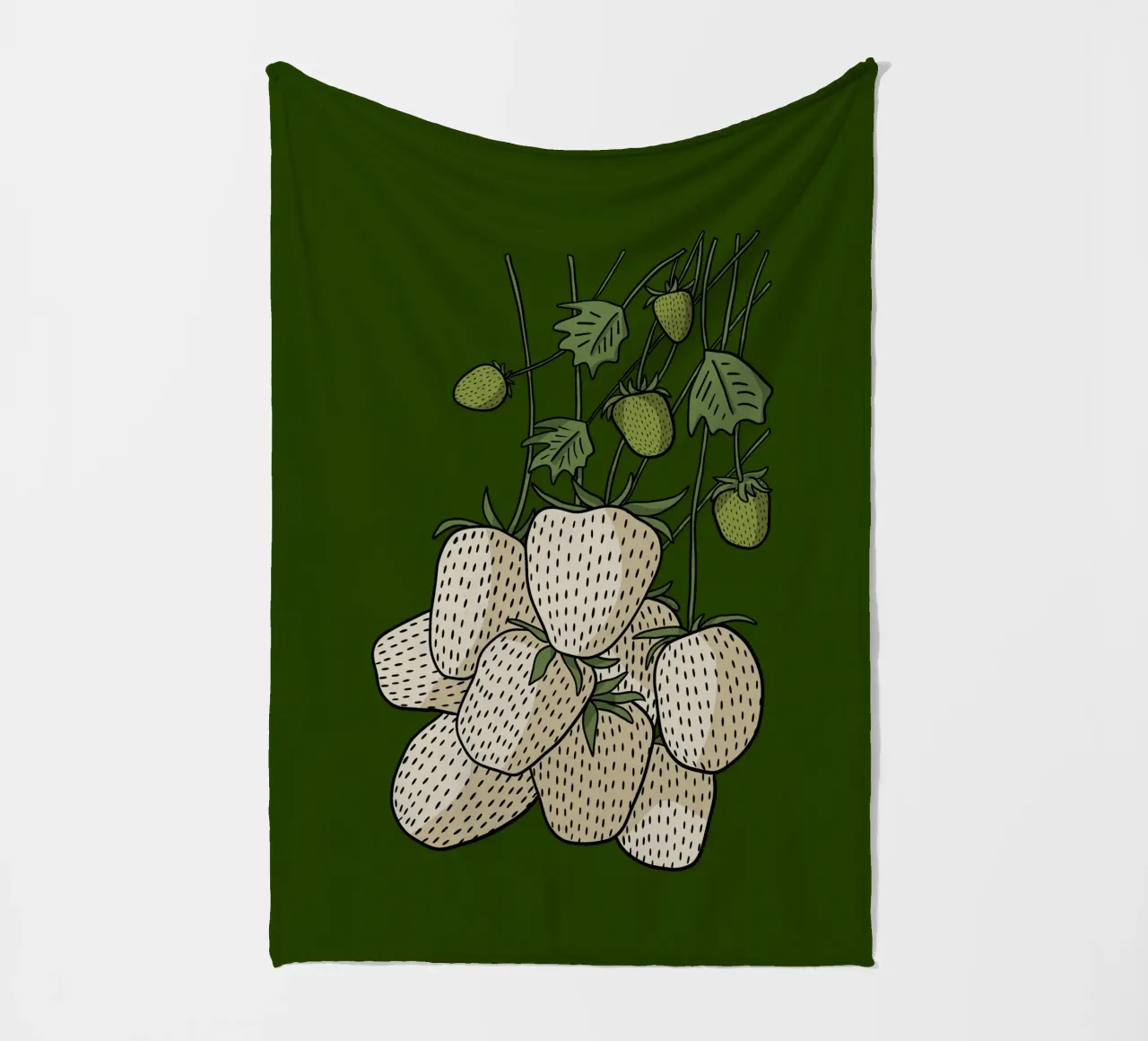 White strawberries coperta in pile da TijanaArtStudio88
