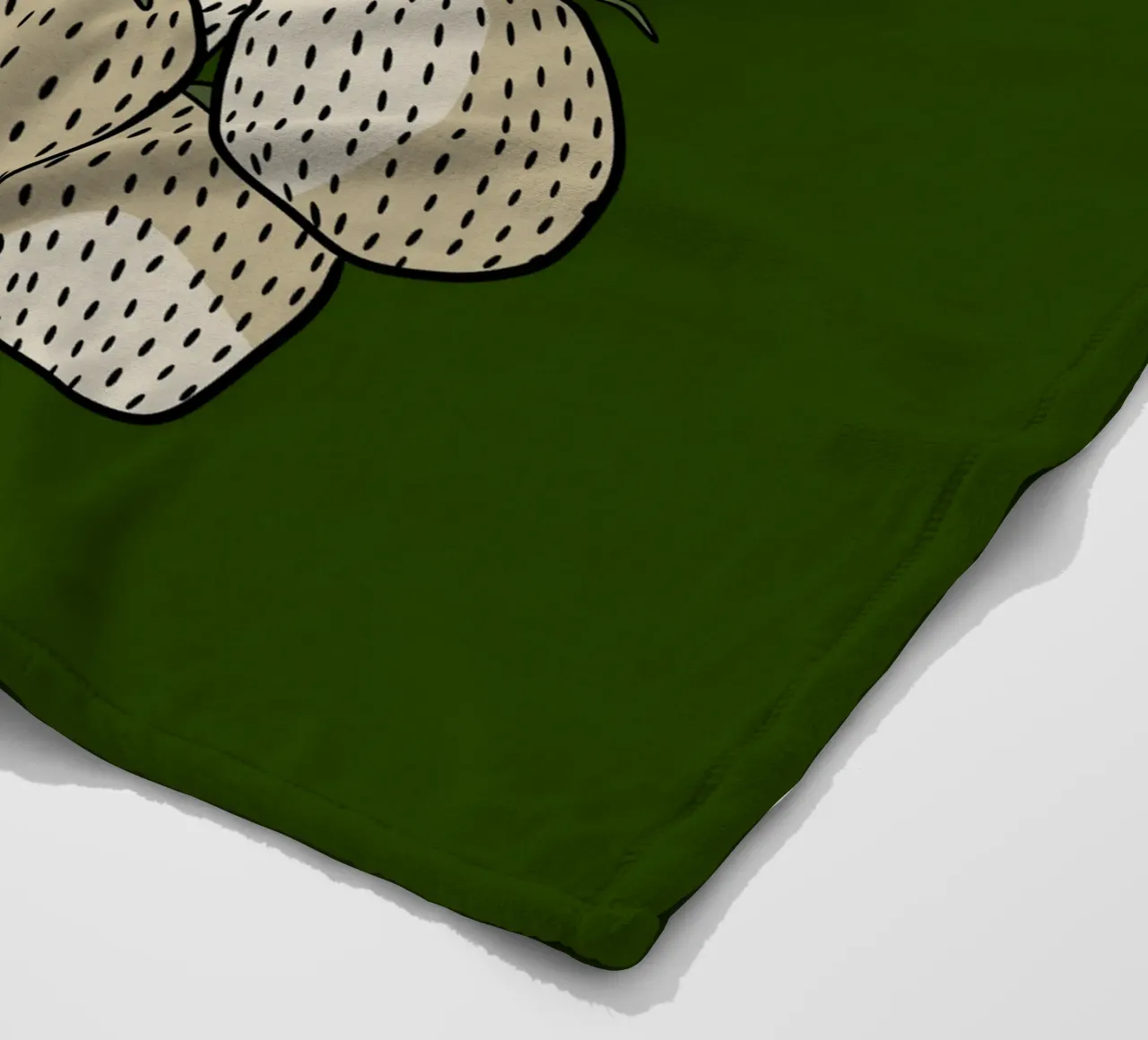 White strawberries coperta in pile da TijanaArtStudio88