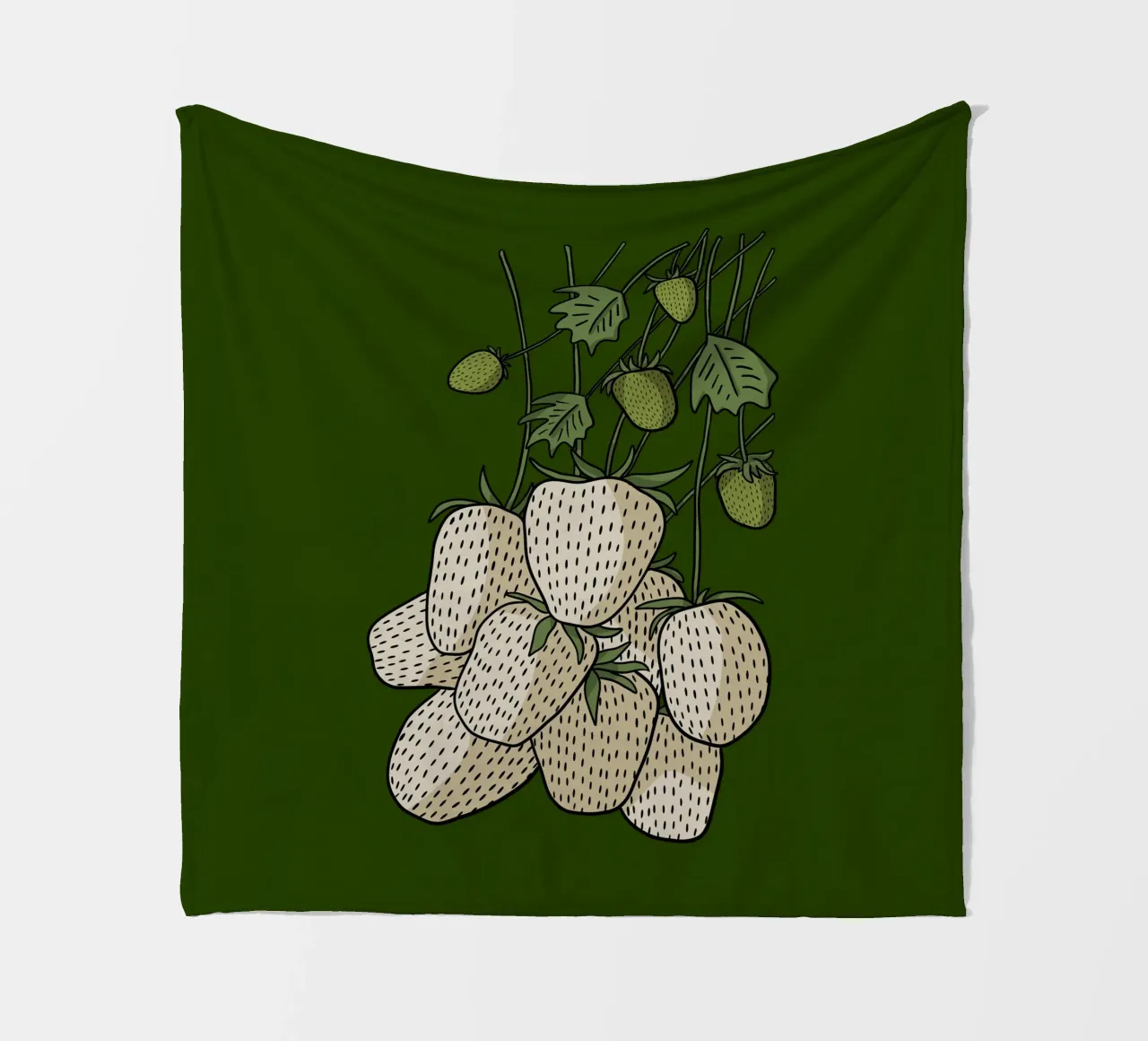 White strawberries coperta in pile da TijanaArtStudio88