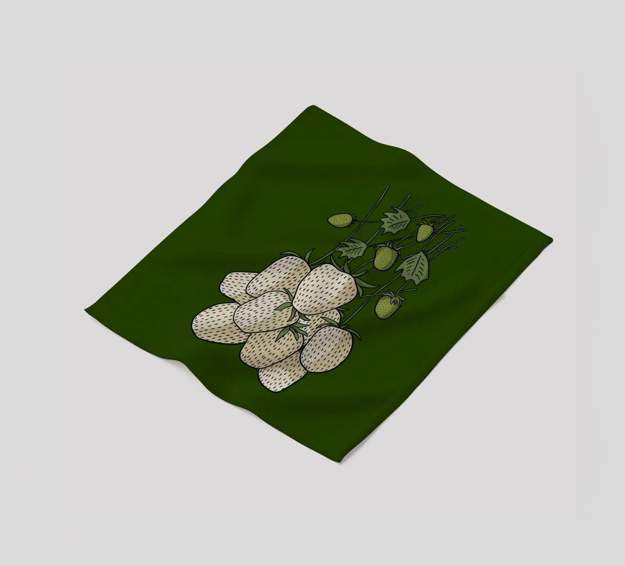 White strawberries coperta in pile da TijanaArtStudio88