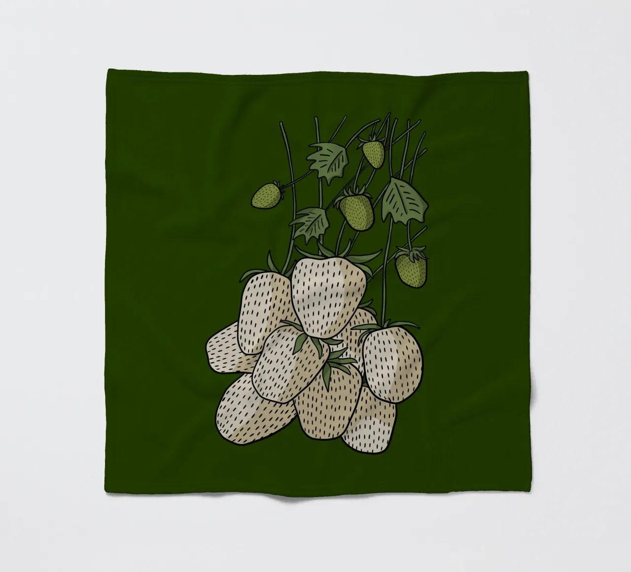 White strawberries coperta in pile da TijanaArtStudio88