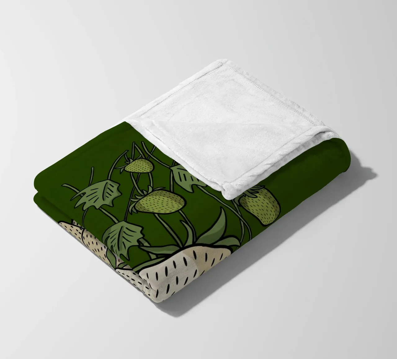 White strawberries coperta in pile da TijanaArtStudio88