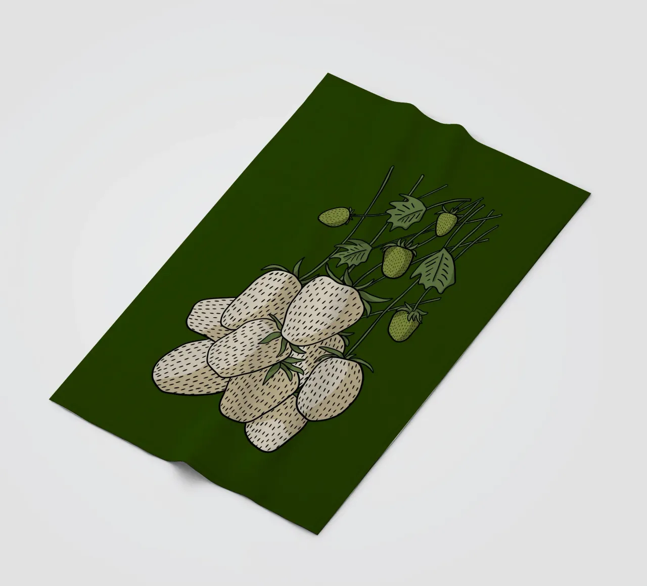 White strawberries coperta in pile da TijanaArtStudio88