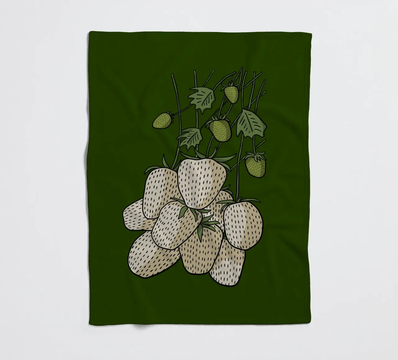 White strawberries coperta in pile da TijanaArtStudio88