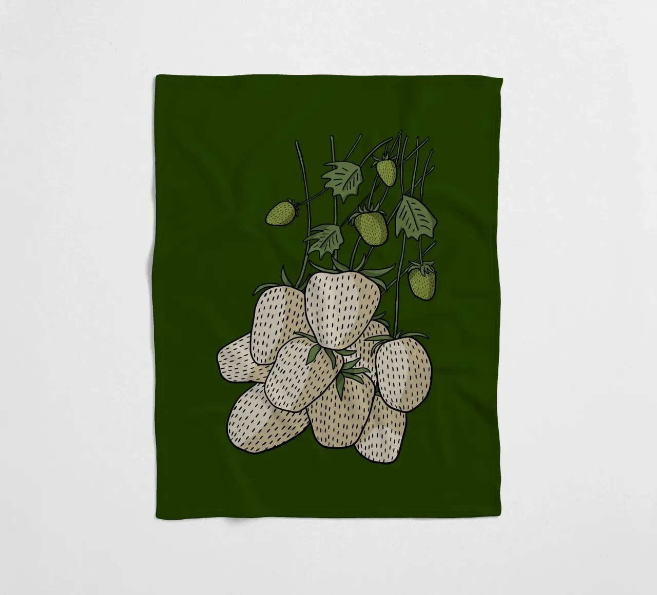 White strawberries coperta in pile da TijanaArtStudio88