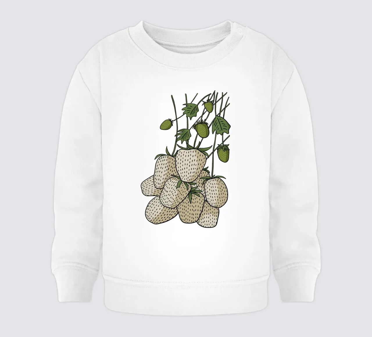 White strawberries felpa neonato da TijanaArtStudio88