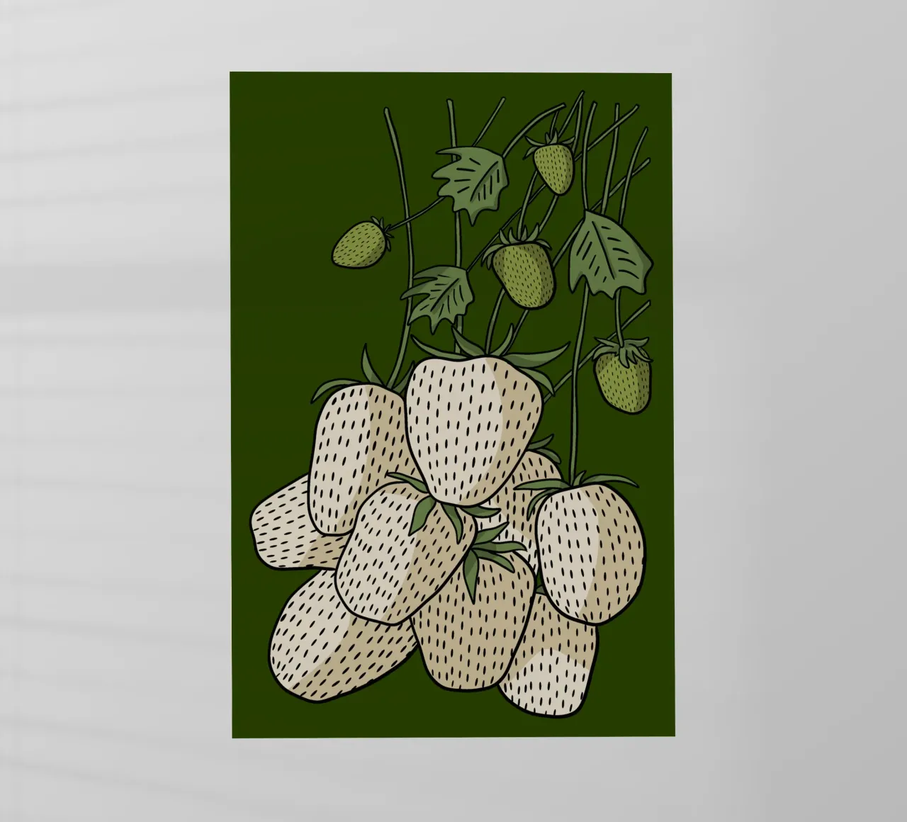 White strawberries pellicola backlit da TijanaArtStudio88