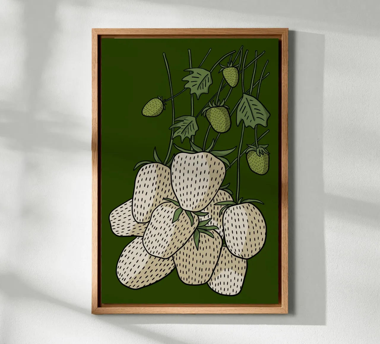 White strawberries alluminio dibond da TijanaArtStudio88