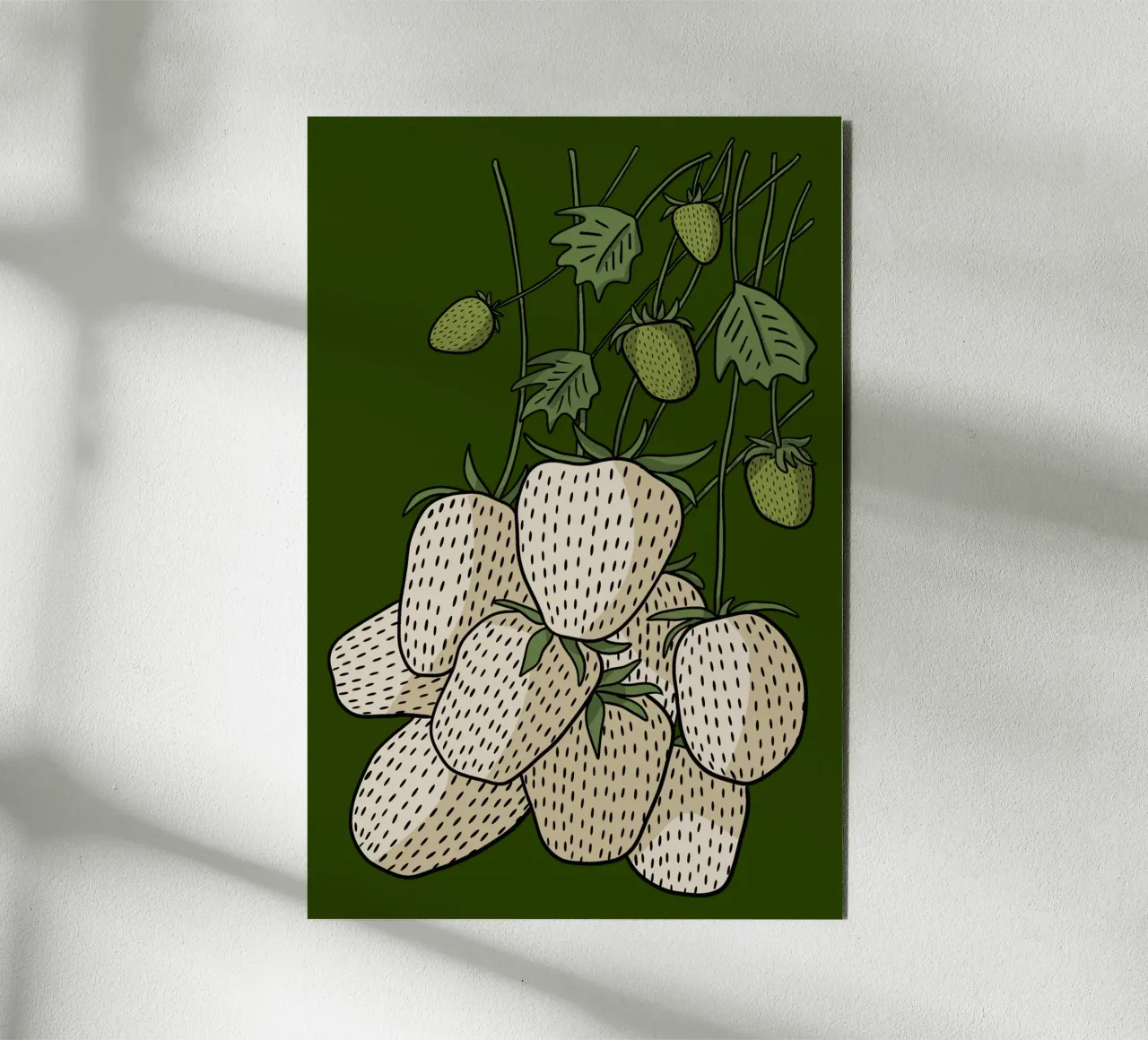 White strawberries alluminio dibond da TijanaArtStudio88
