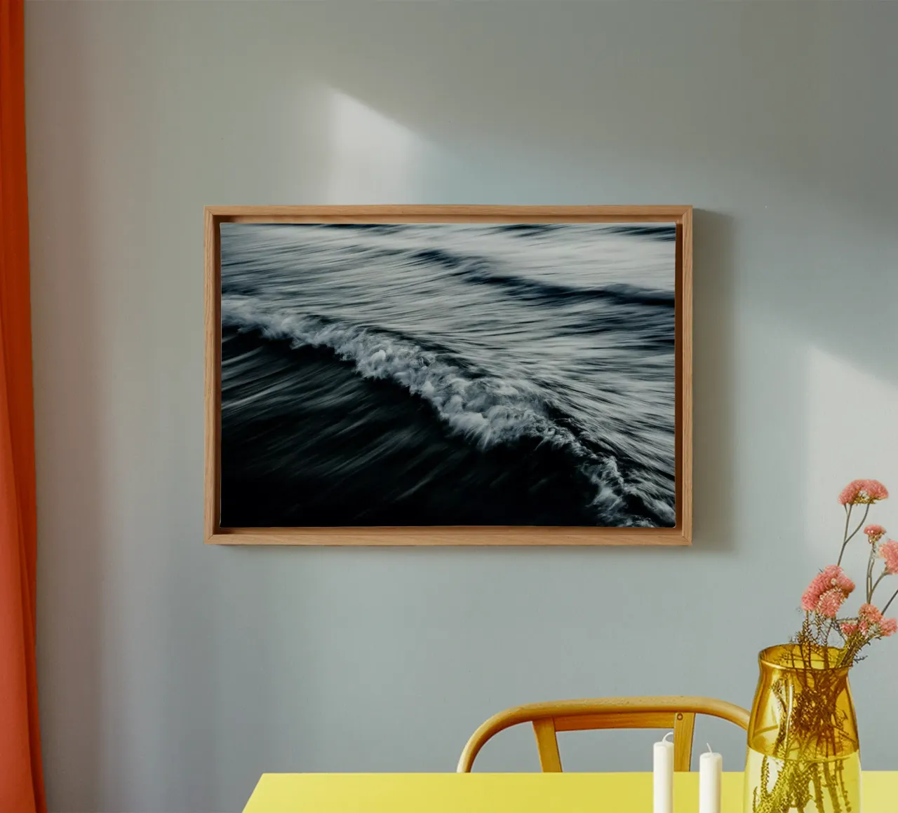The Uniqueness of Waves XLII canvas with Floater frame by Tal Paz-Fridman
