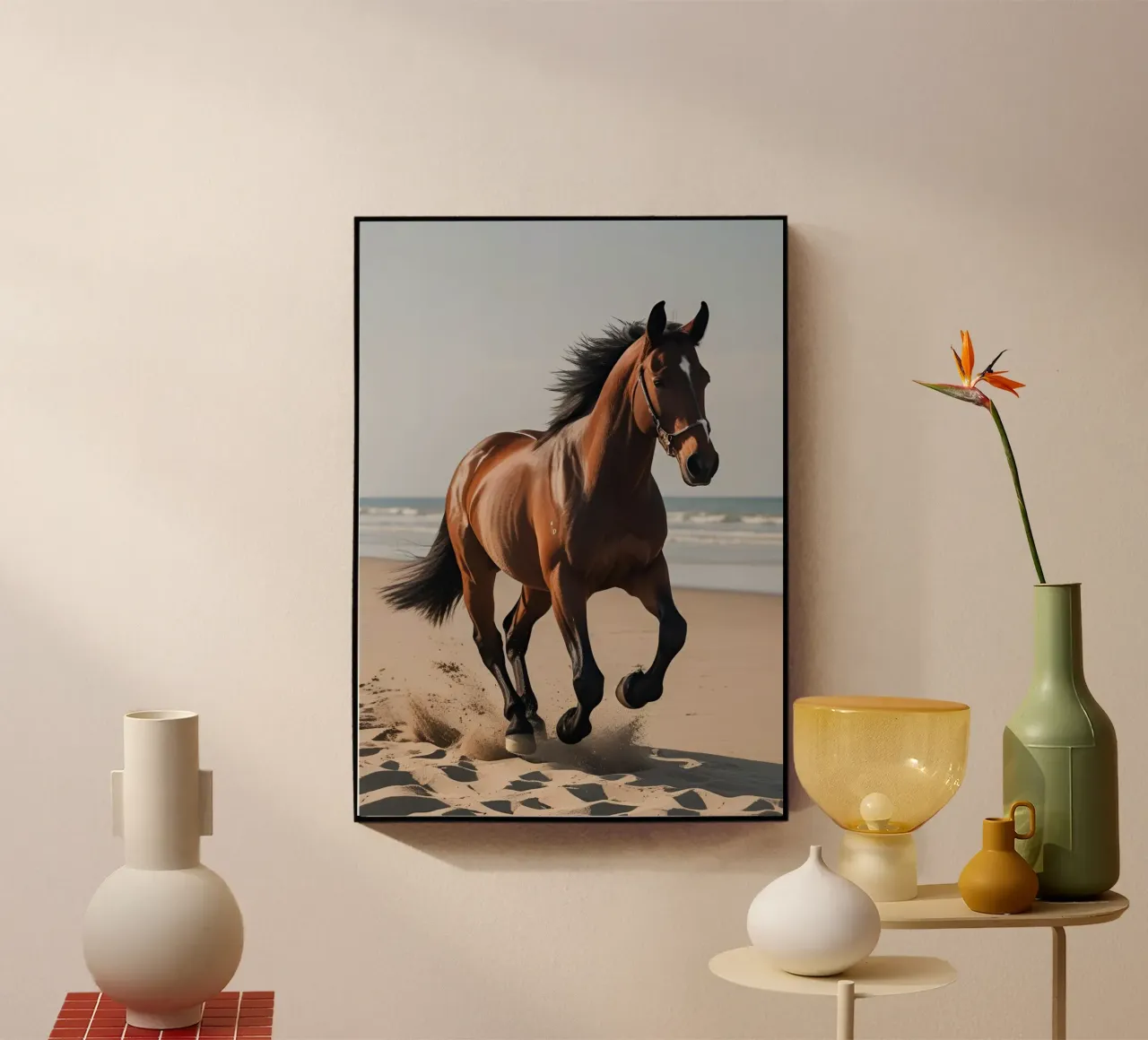 Pferd am Strand plexiglass da Poster Dreams