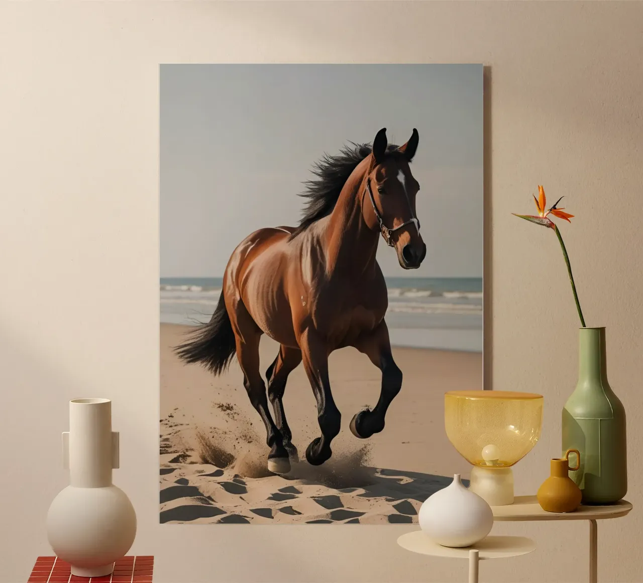 Pferd am Strand plexiglass da Poster Dreams