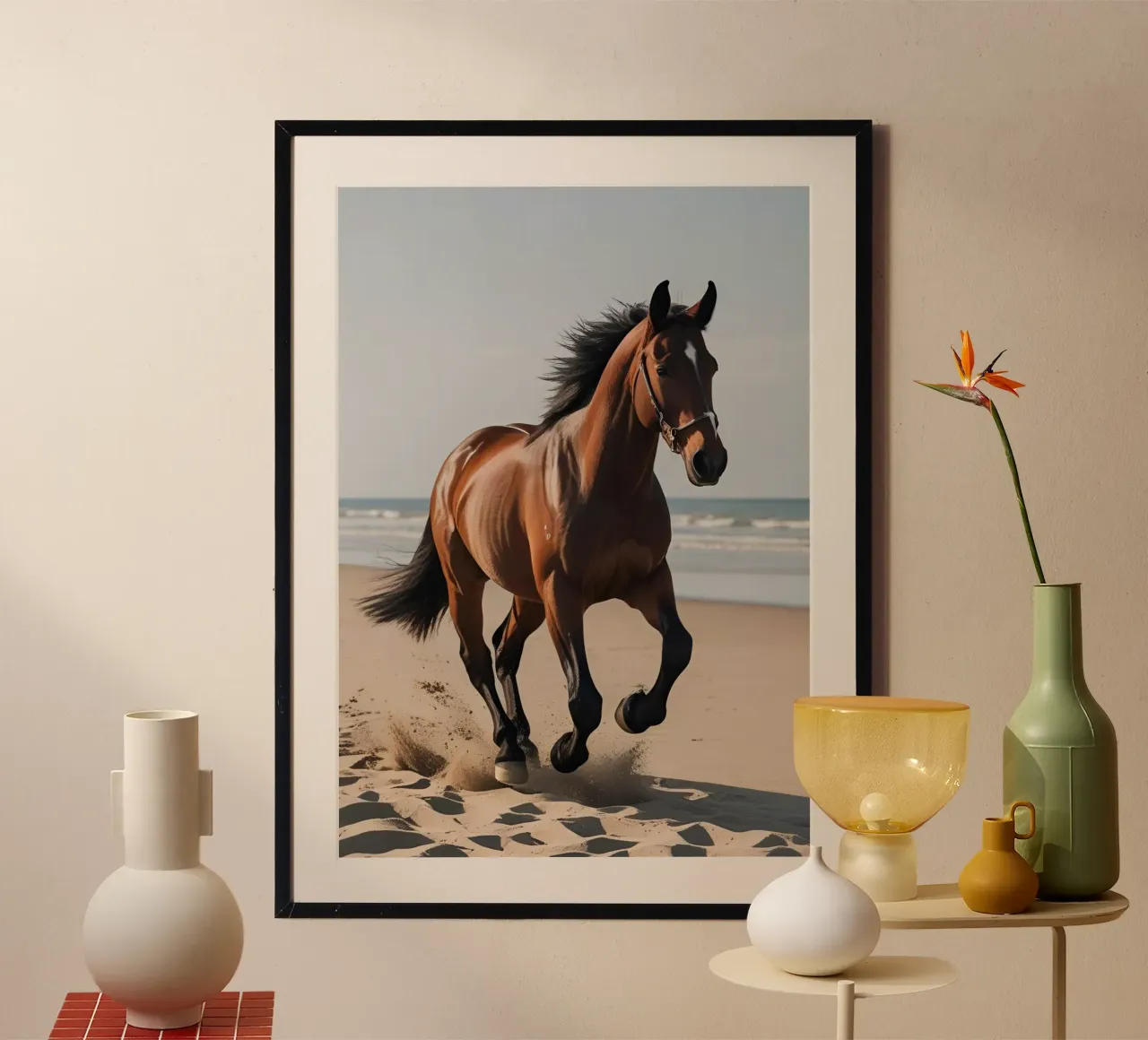 Pferd am Strand poster da Poster Dreams