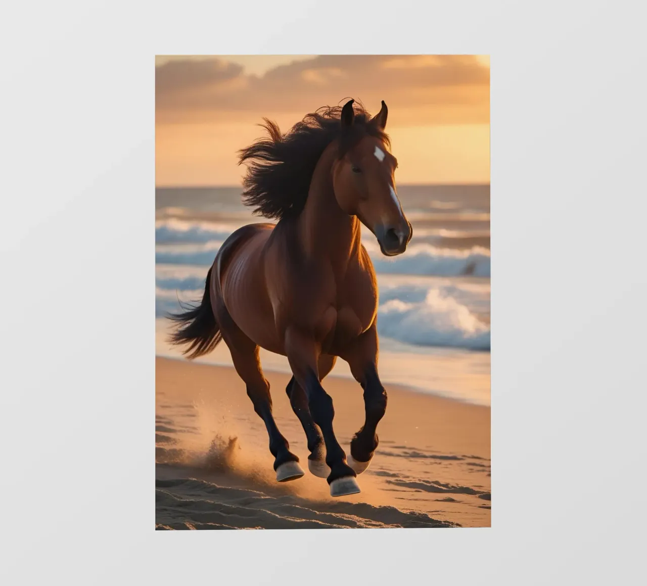 Pferd am Strand pellicola backlit da Poster Dreams