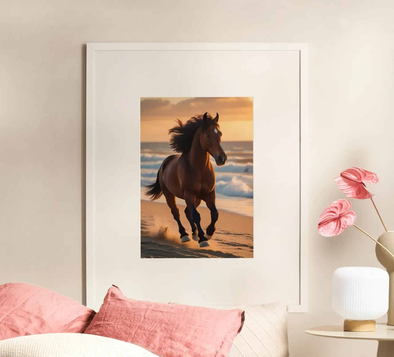 Pferd am Strand poster da Poster Dreams