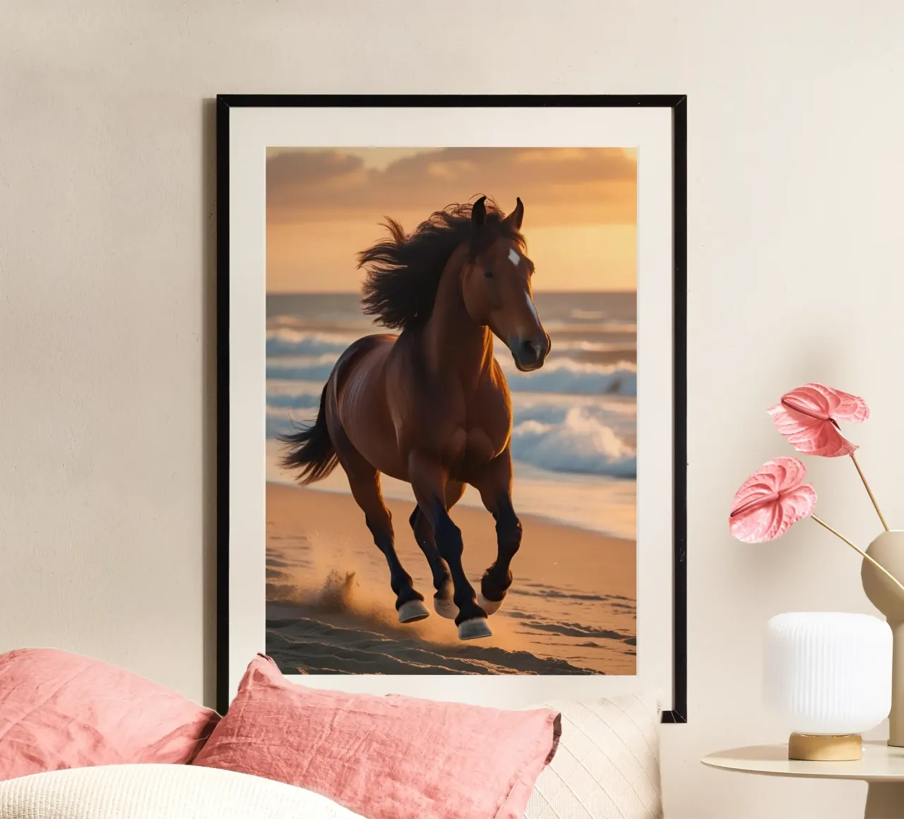 Pferd am Strand poster da Poster Dreams