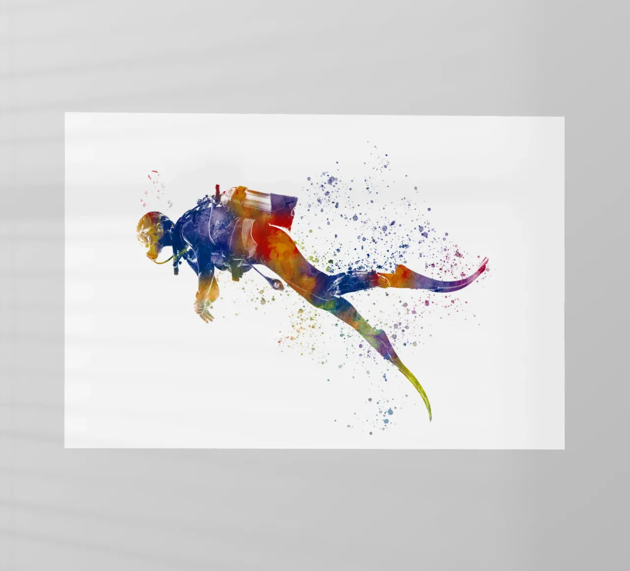 Tuffatore in acquerello pellicola backlit da ⚽ Sports Pulse