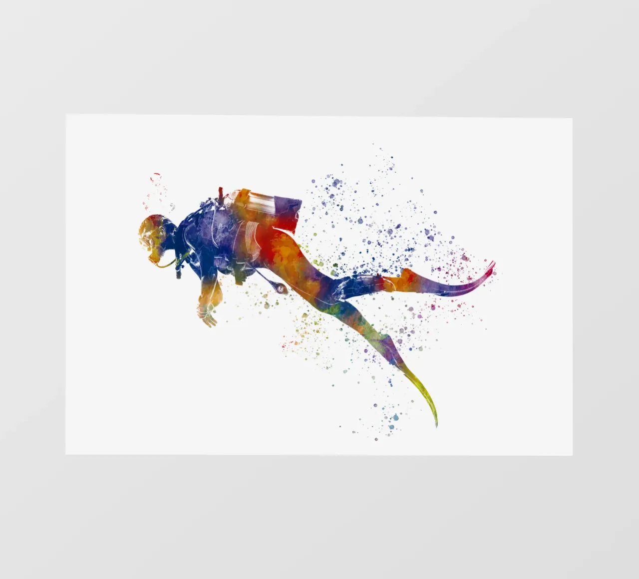 Tuffatore in acquerello pellicola backlit da ⚽ Sports Pulse