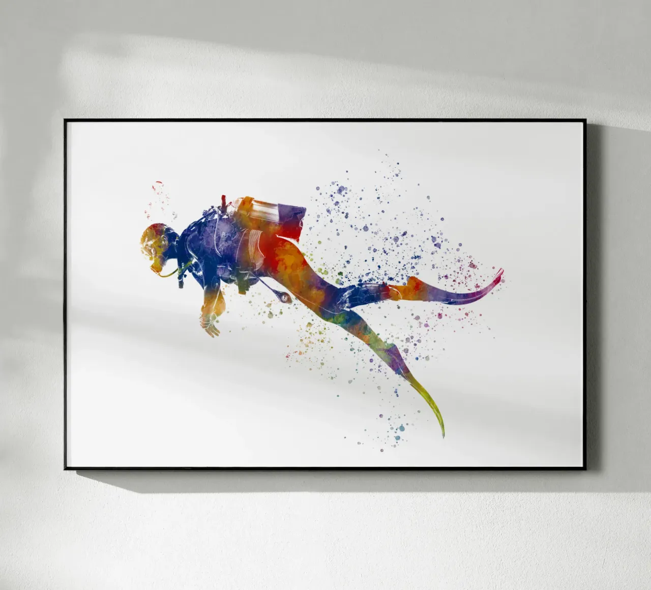 Tuffatore in acquerello plexiglass da ⚽ Sports Pulse
