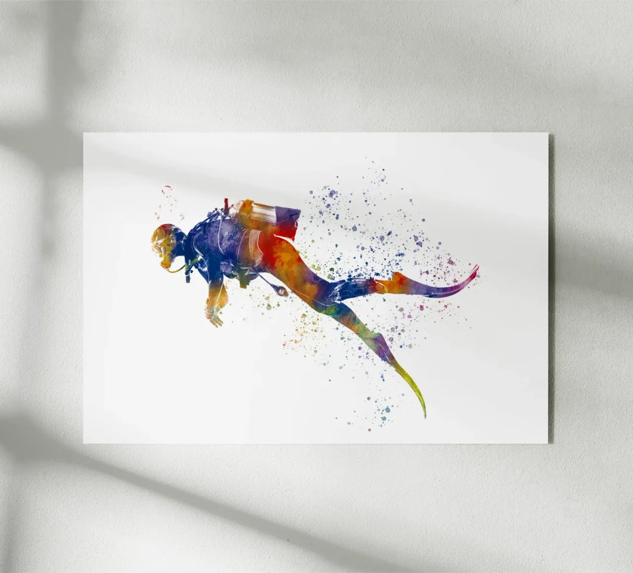 Tuffatore in acquerello plexiglass da ⚽ Sports Pulse