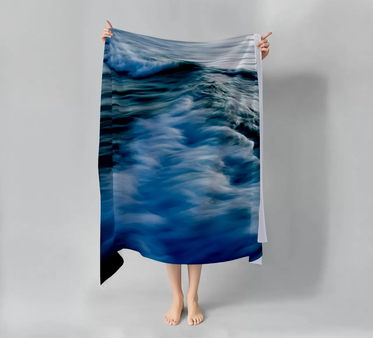 The Uniqueness of Waves XLV beach towel by Tal Paz-Fridman
