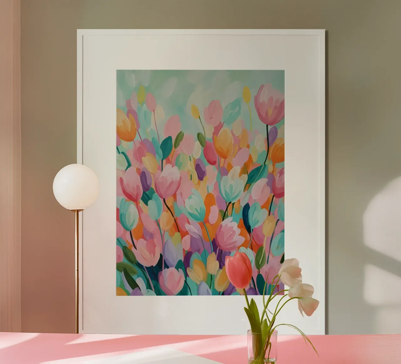 Flores Flowers poster con telaio in plastica da Sentinal
