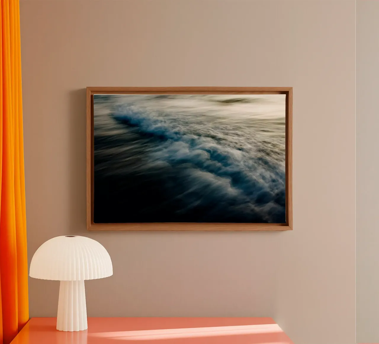 The Uniqueness of Waves XLVI canvas with Floater frame by Tal Paz-Fridman