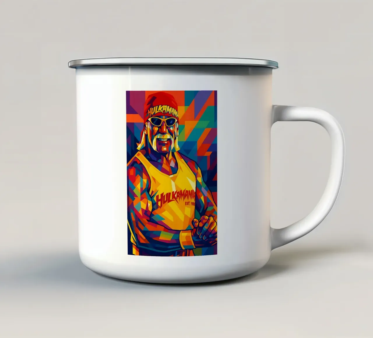 Hulk Hogan tazza in smalto da BONANZA