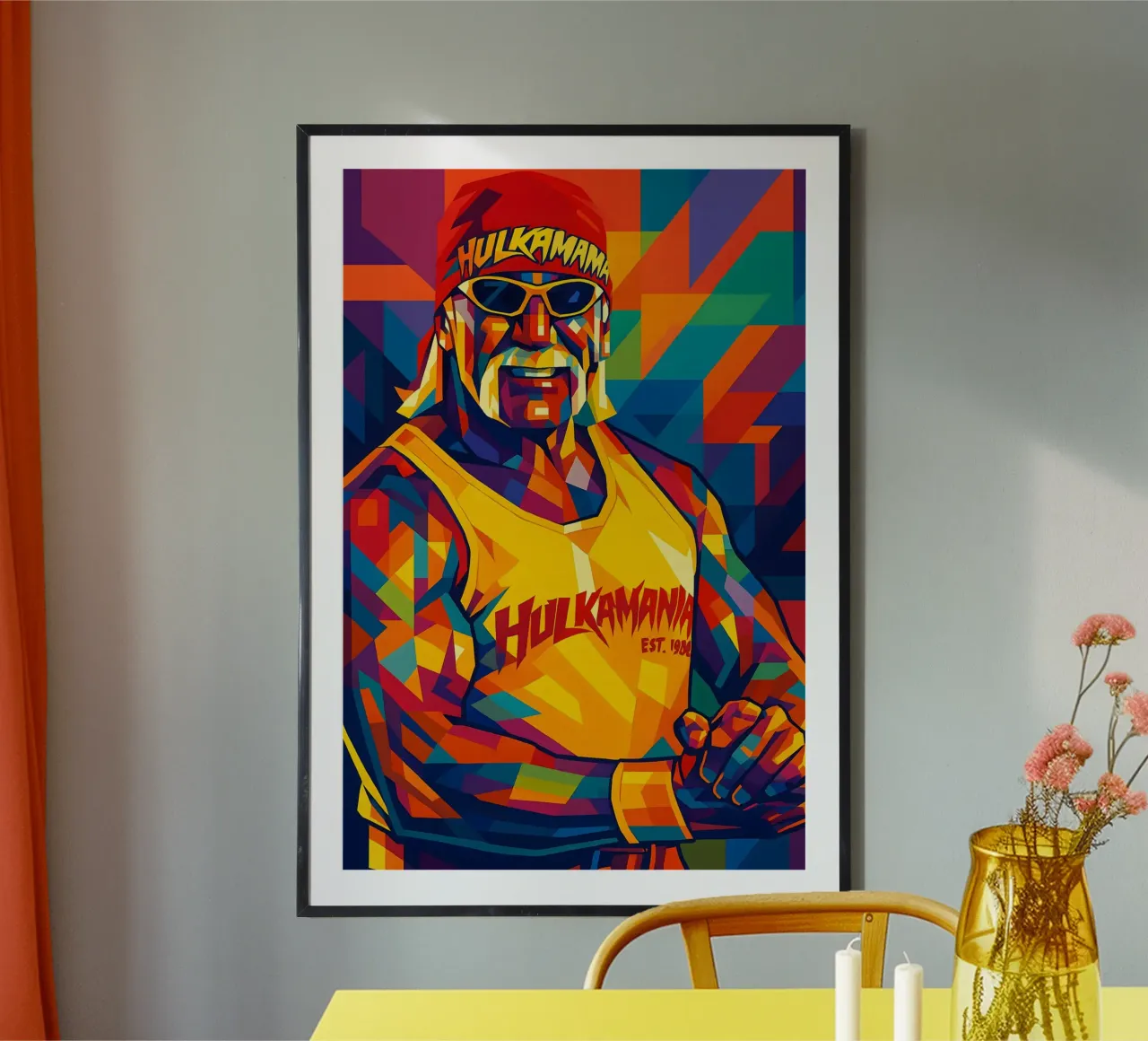 Hulk Hogan poster con telaio in alluminio da BONANZA