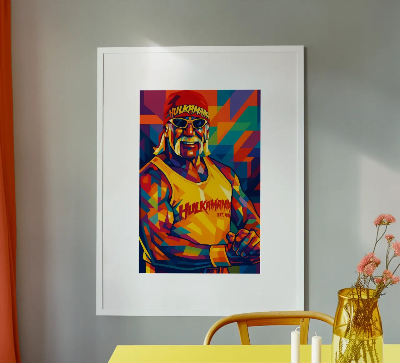 Hulk Hogan poster con telaio in alluminio da BONANZA