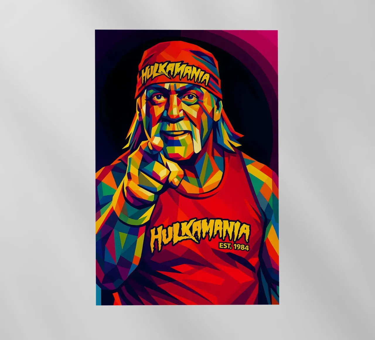 Hulk Hogan wpap art pellicola backlit da BONANZA