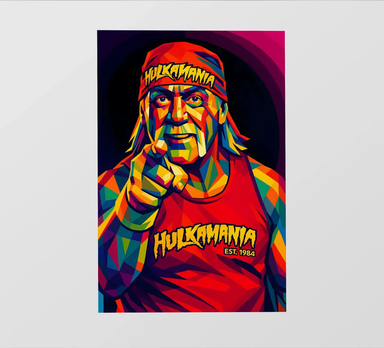 Hulk Hogan wpap art pellicola backlit da BONANZA