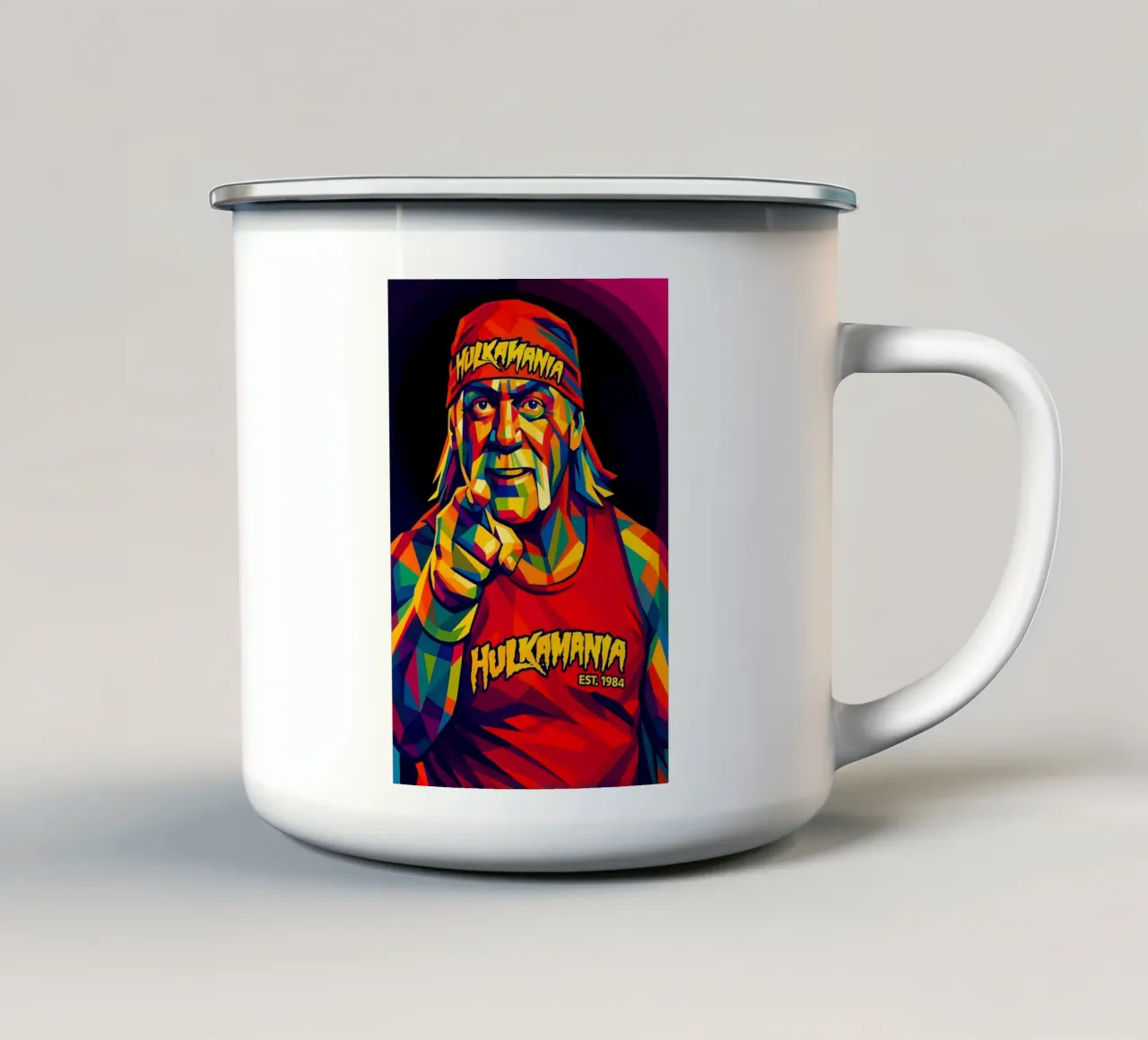 Hulk Hogan wpap art tazza in smalto da BONANZA