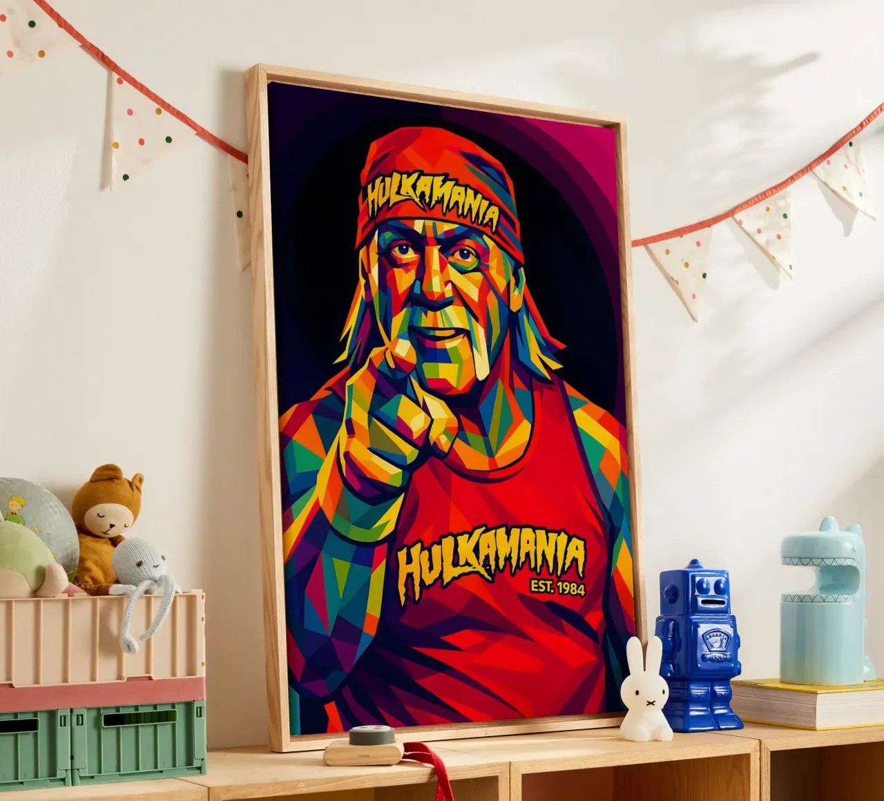 Hulk Hogan wpap art tela con Cornice a cassetta da BONANZA