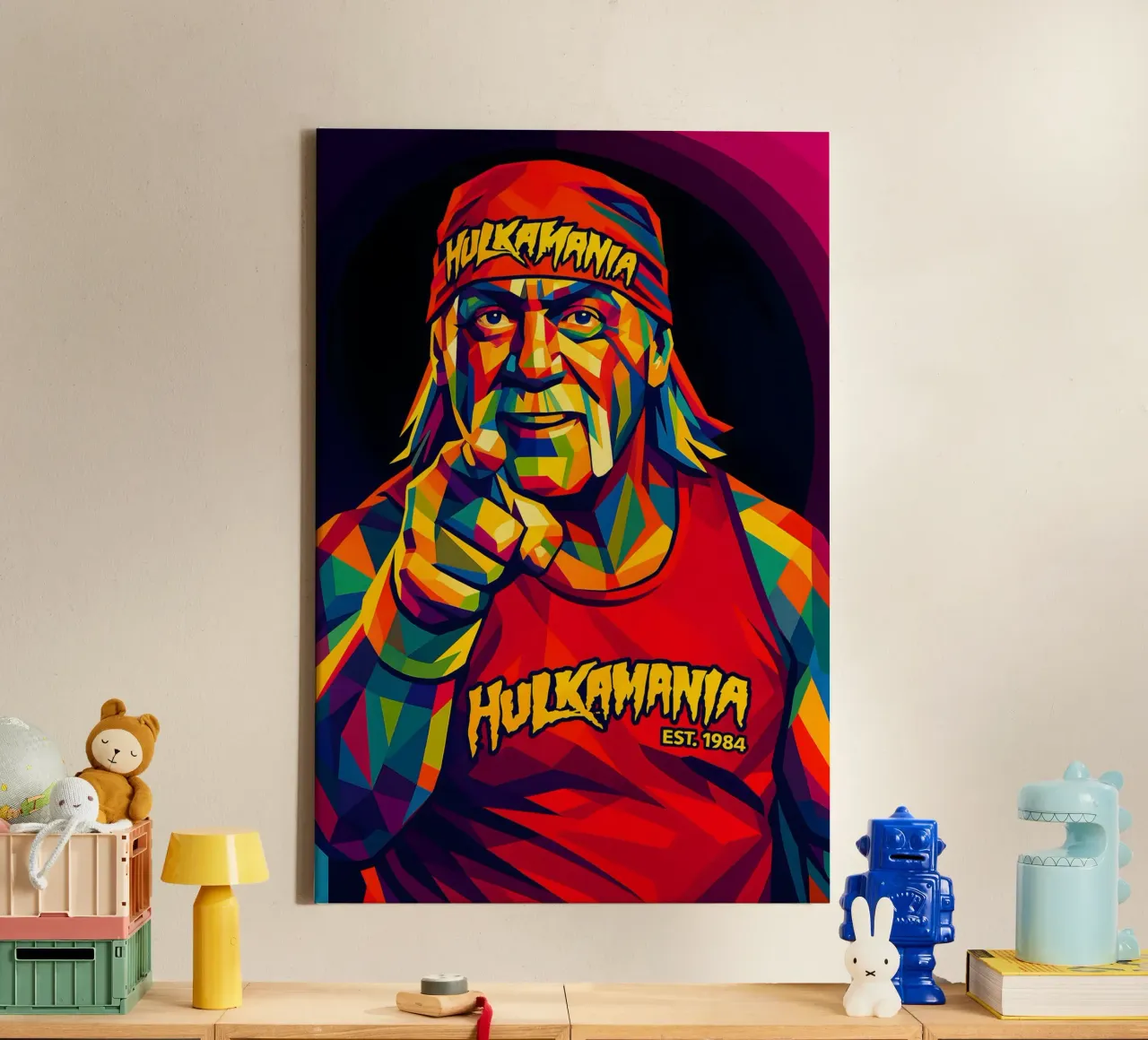 Hulk Hogan wpap art tela con Cornice a cassetta da BONANZA